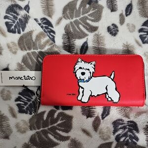 Marc Tetro Red Wallet with Dog Design